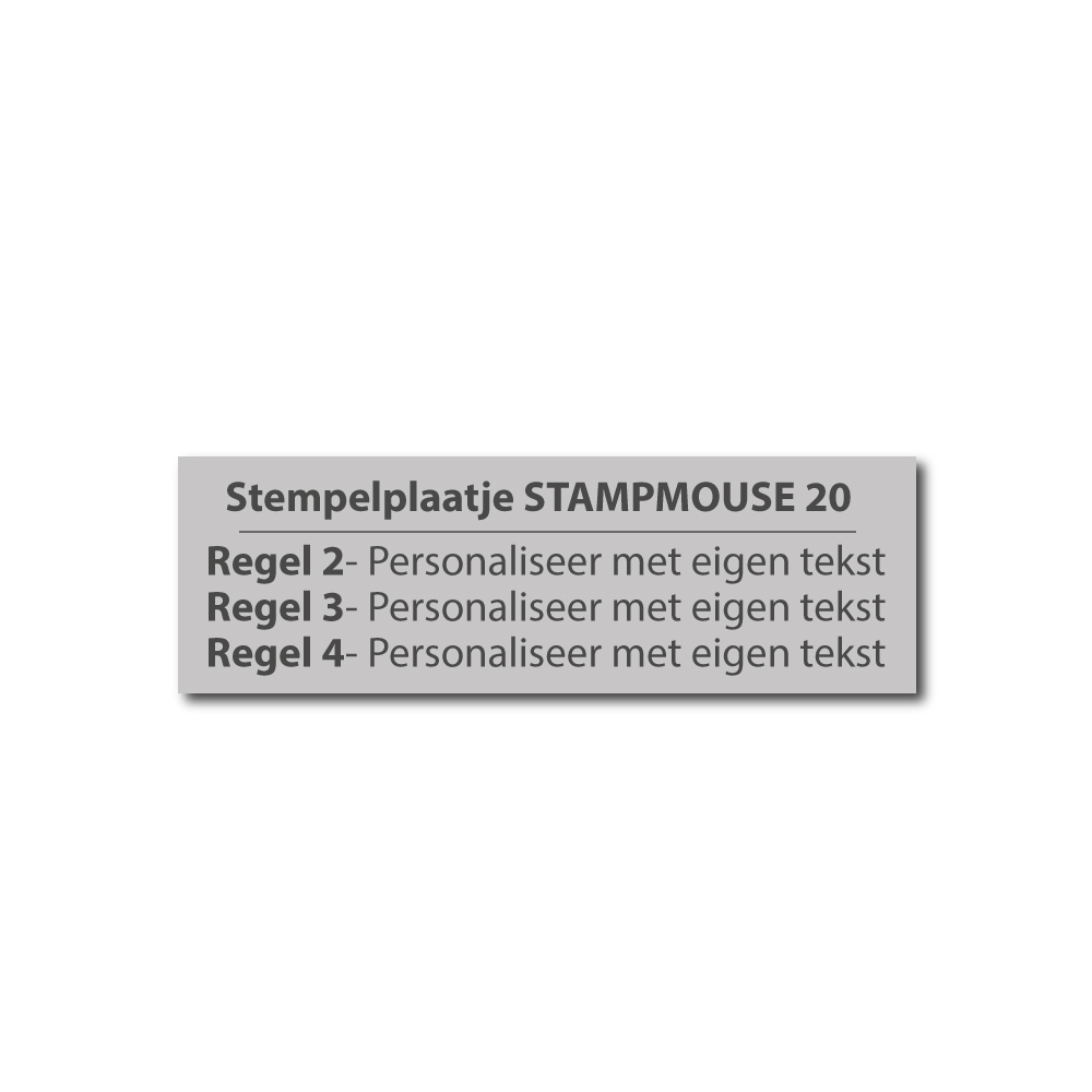 Stempelplaatje stampmouse 20 stempel