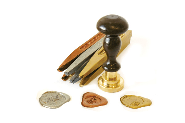 Wax stempel met Gutenberg lakstaven