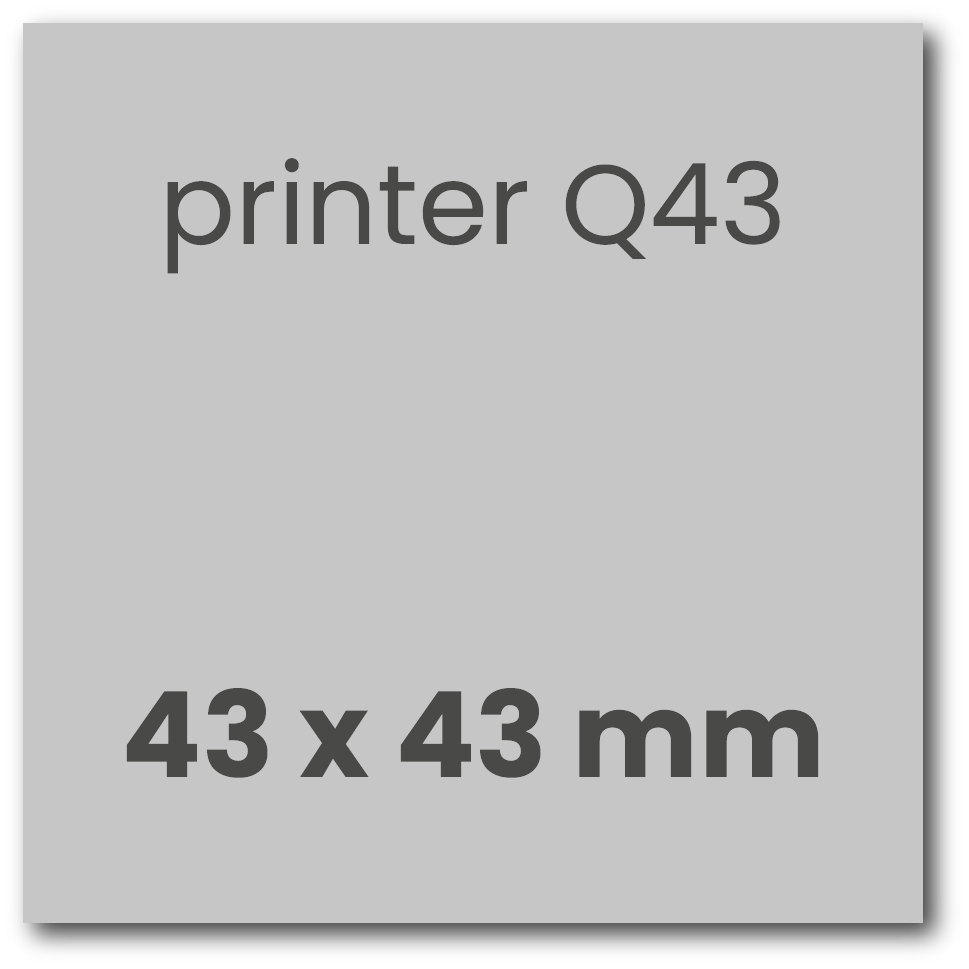 Stempelplaatje voor de Colop Printer Q43