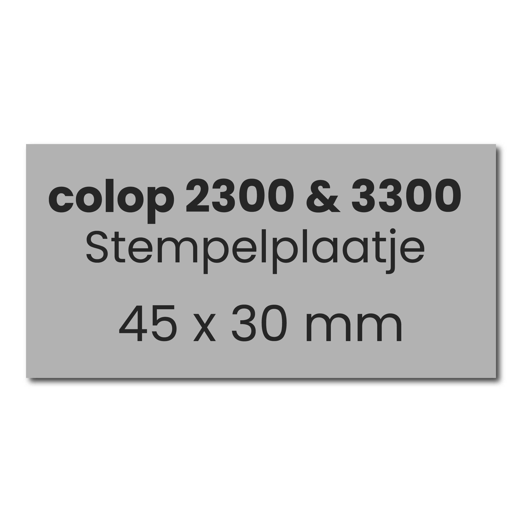 Colop 2300 & 3300 stempelplaatje