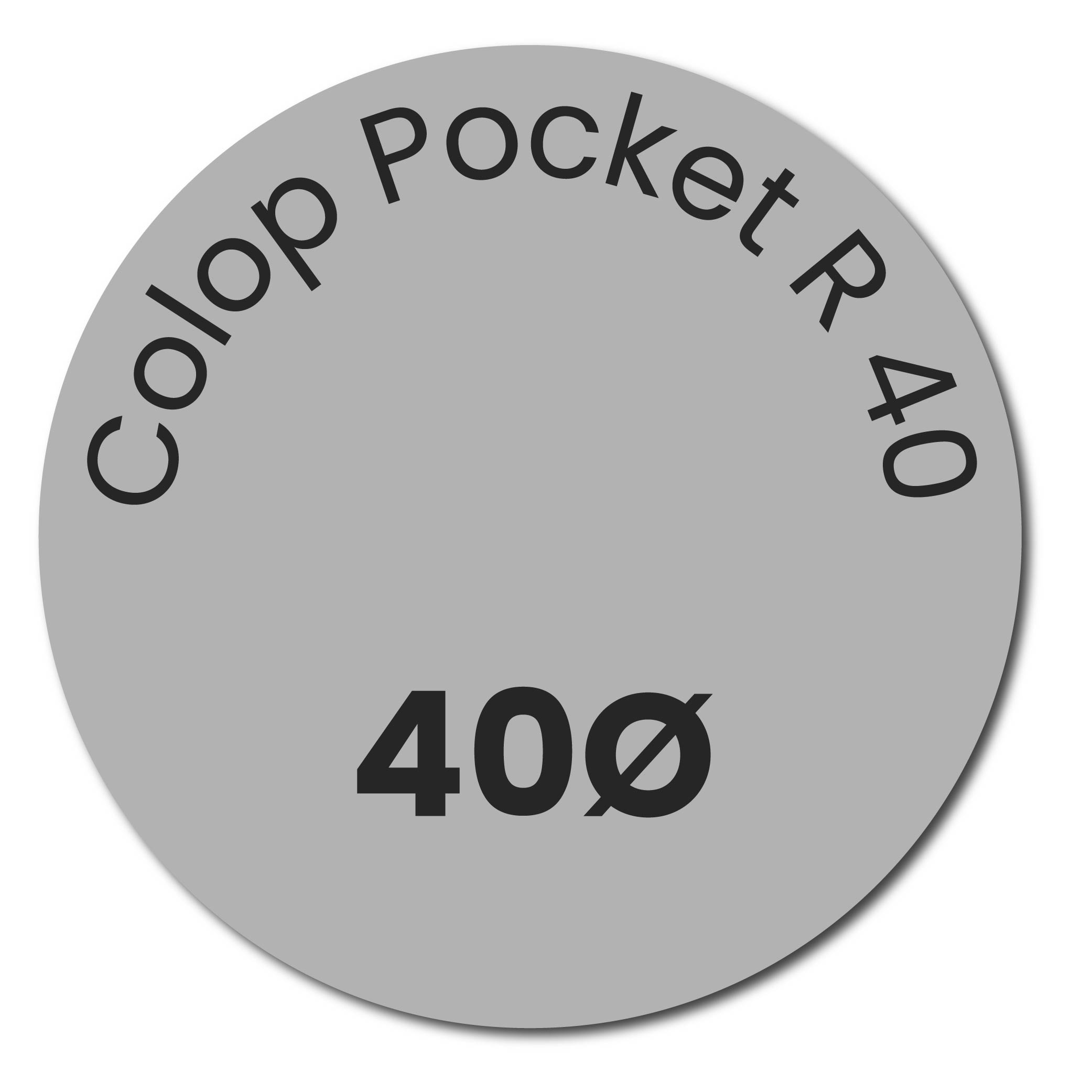 Tekstplaatje Colop Pocket Stamp R40