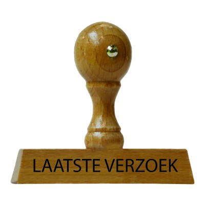 Handstempel LAATSTE VERZOEK