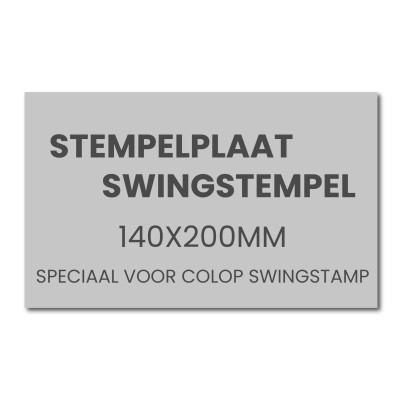 Stempelplaat Swing Stempel 140x200mm | Bedrijfsstempels.nl