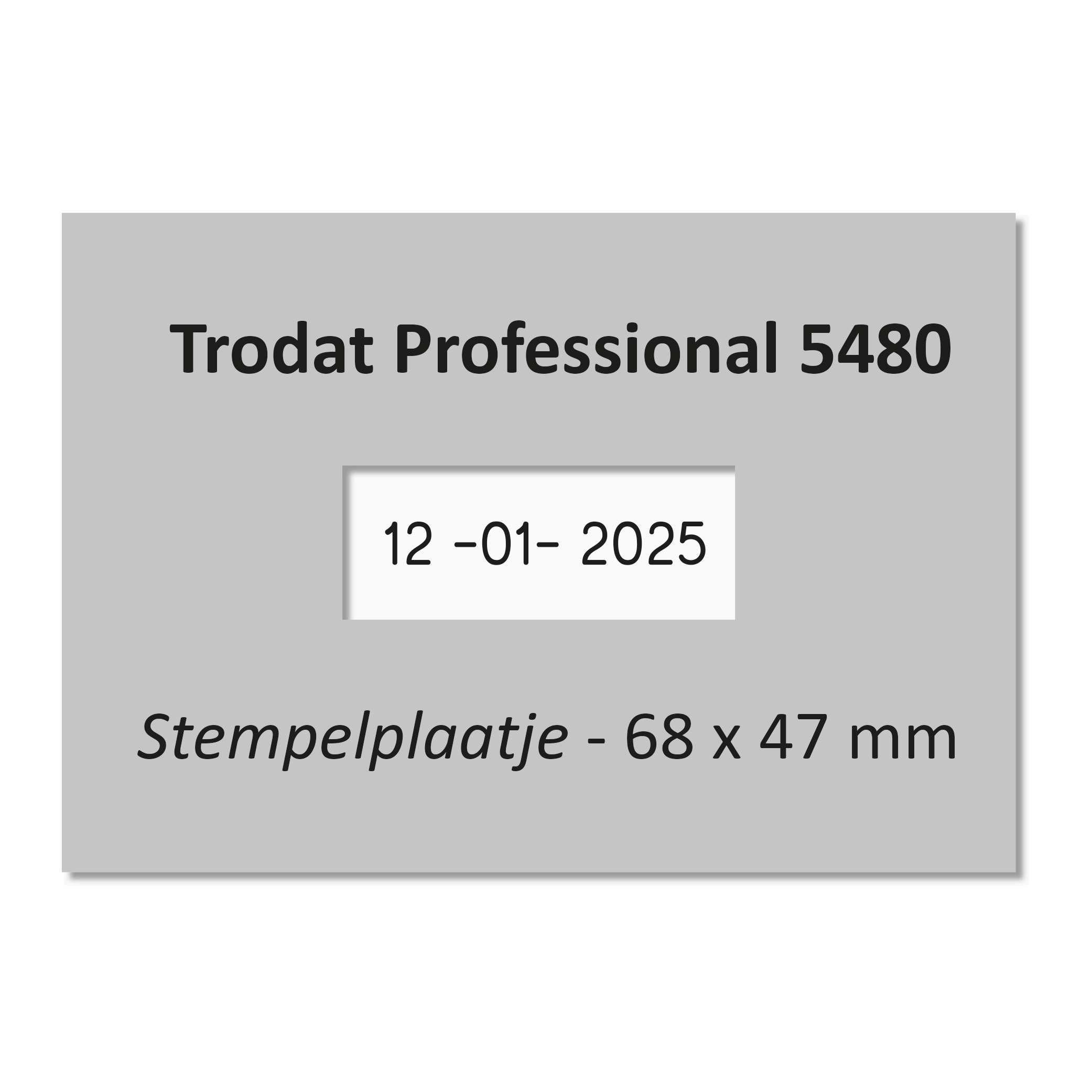 Trodat Professional 5480/D tekstplaatje