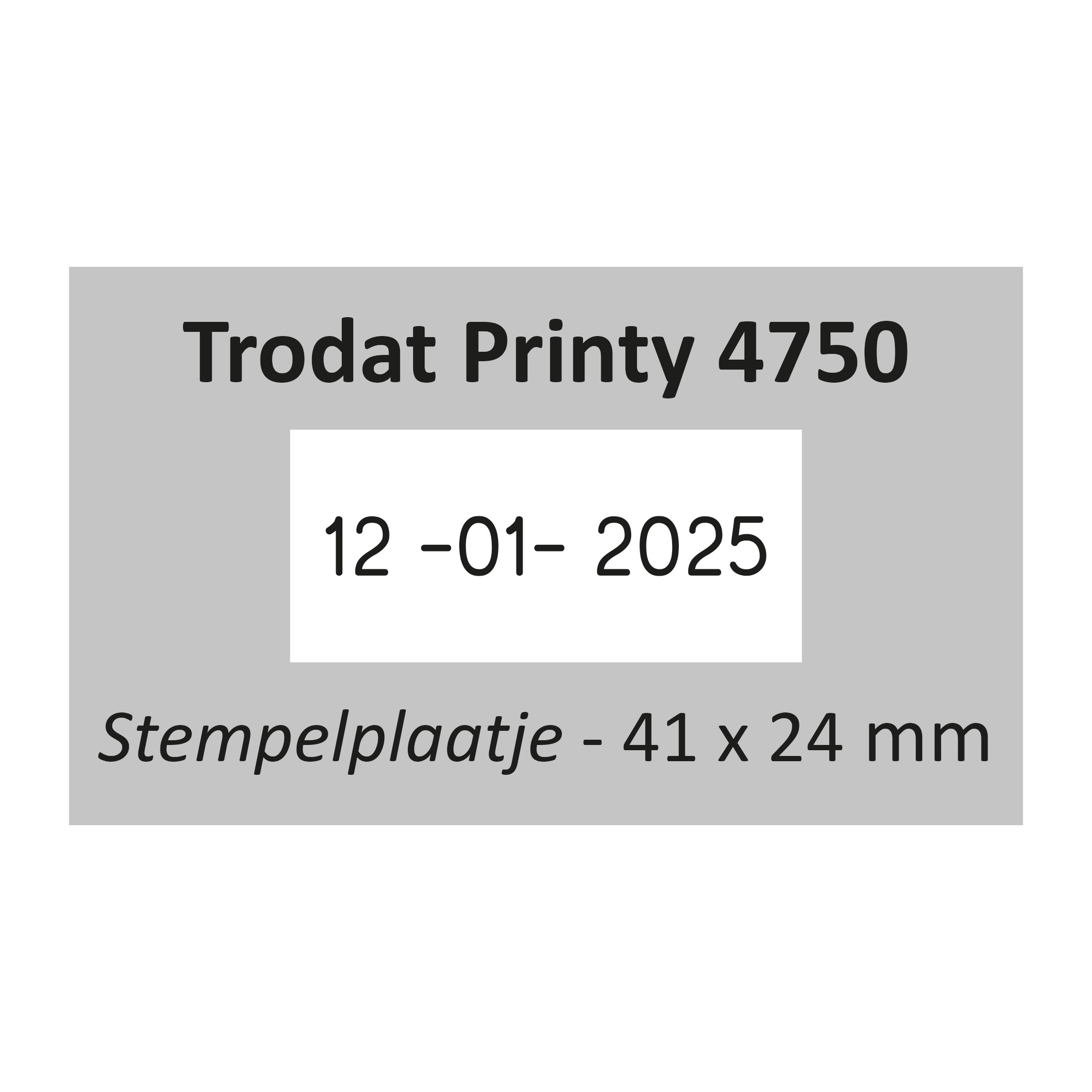 Trodat Printy 4750/D Stempelplaatje