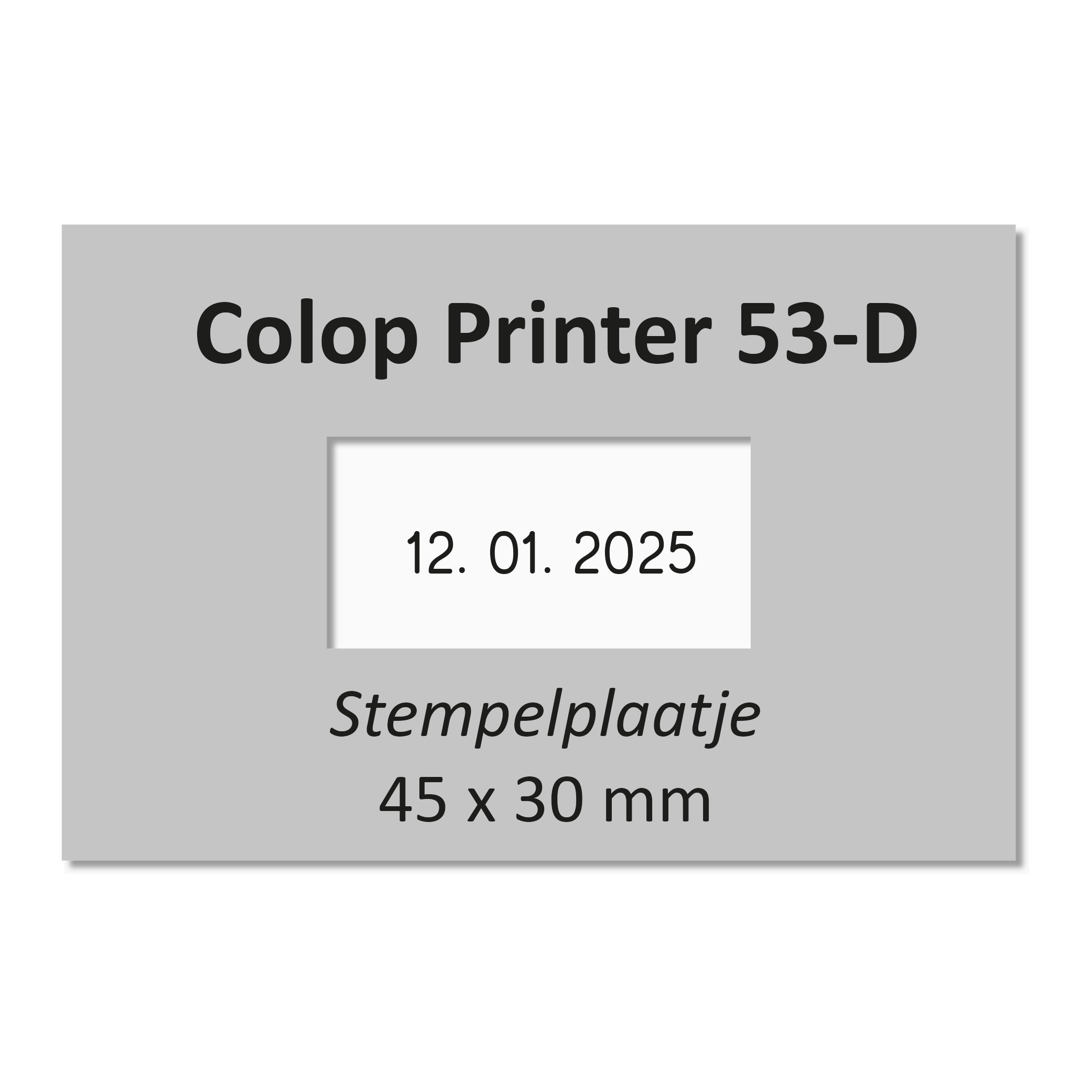 Colop Printer 53 Datum stempelplaatje