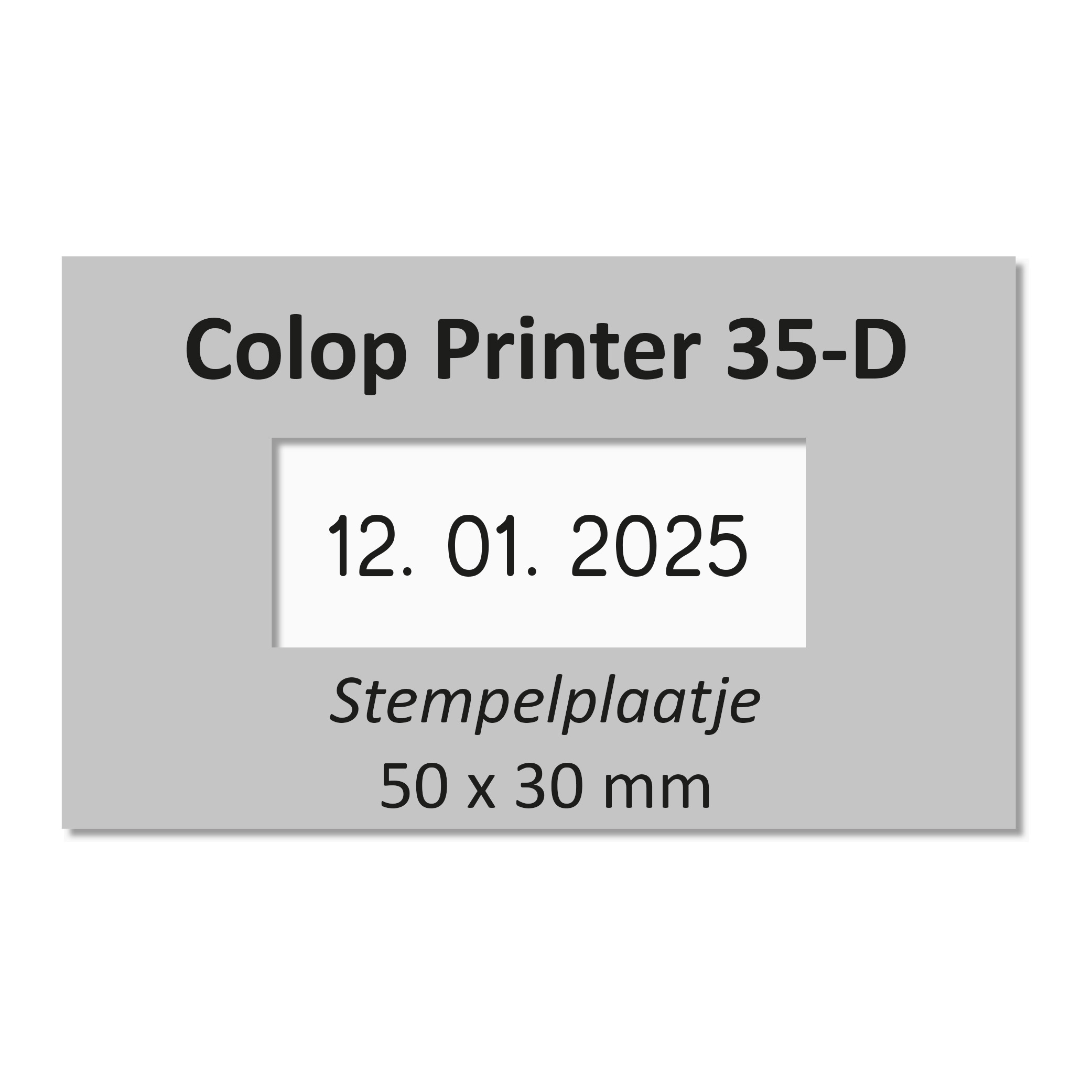 Tekstplaatje Colop Printer 35 Datum